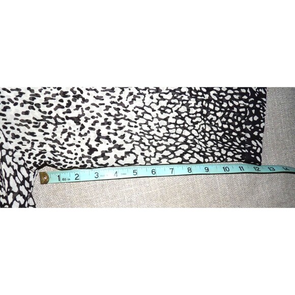 Zashi NWT Blouse Shirt Button Up Sheer Animal Print Ombre New Coverup 3/4 Sleeve - Picture 13 of 15